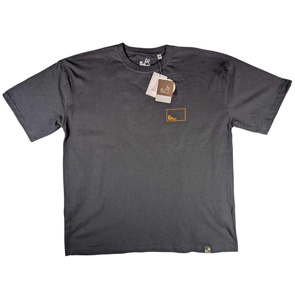 Go Slow Caravan Japan Gorilla Graphic T Shirt USA Cotton Black Men Large Size 4